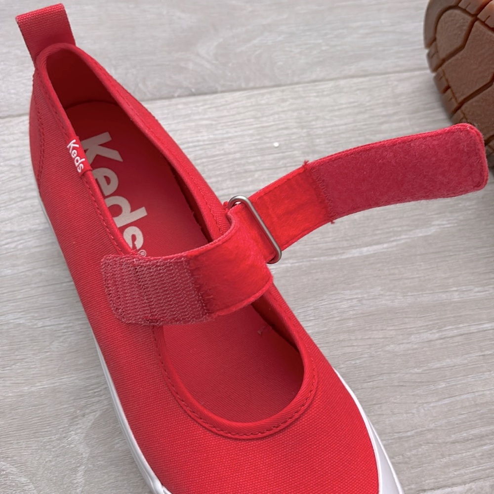Keds Platform Mary Jane Red Canvas Sneakers size 8 - Picture 11 of 12